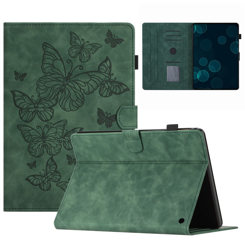 Imprinted Pattern Flip Cover for Amazon Fire HD 8 Plus (2022) / Fire HD 8 (2022) PU Leather Card Slot Tablet Case