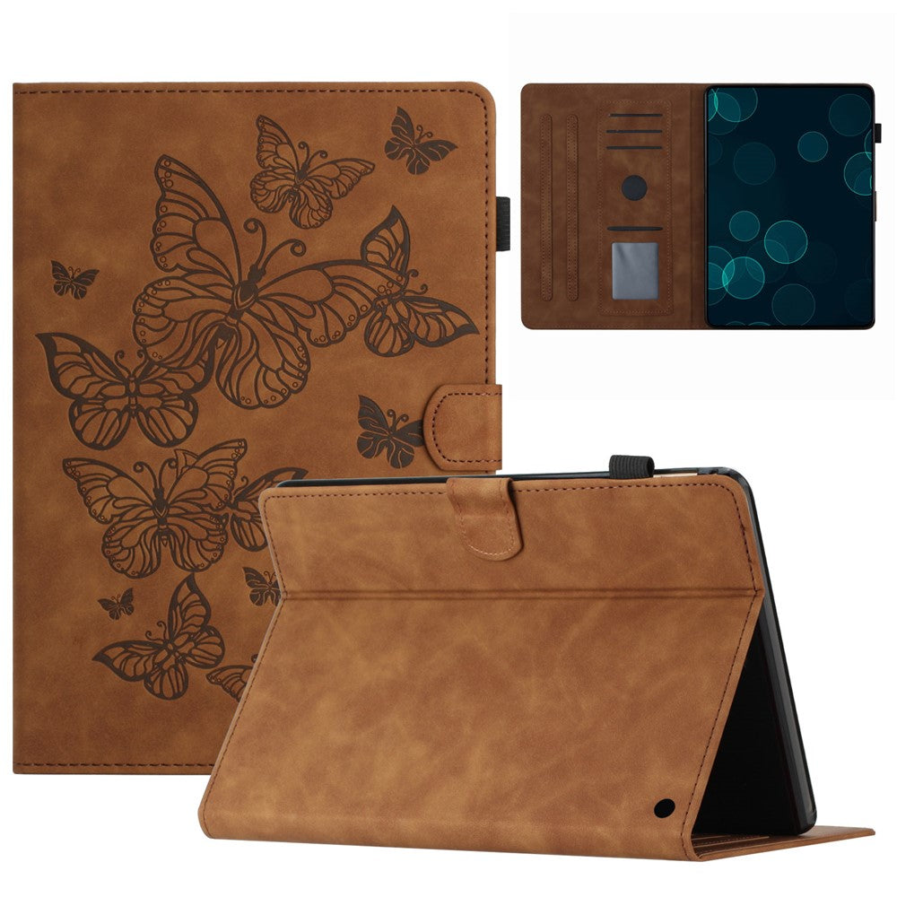 Imprinted Pattern Flip Cover for Amazon Fire HD 8 Plus (2022) / Fire HD 8 (2022) PU Leather Card Slot Tablet Case