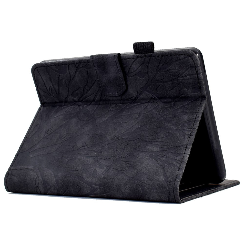 For Amazon Kindle 11th (2024) / 6'' (2022) Leather E-Reader Case Imprinted Tree Stand Card Holder Cover