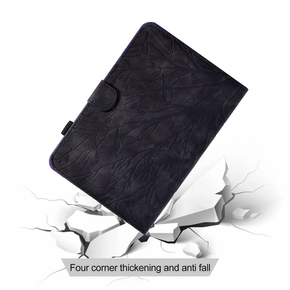 For Amazon Kindle 11th (2024) / 6'' (2022) Leather E-Reader Case Imprinted Tree Stand Card Holder Cover
