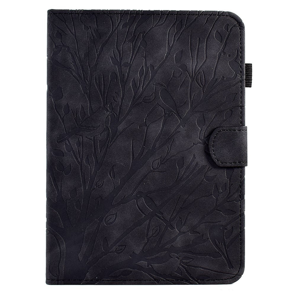For Amazon Kindle 11th (2024) / 6'' (2022) Leather E-Reader Case Imprinted Tree Stand Card Holder Cover