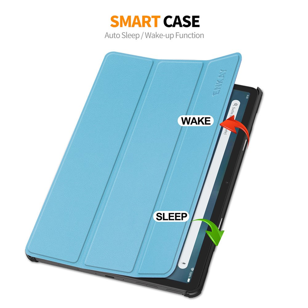 ENKAY HAT PRINCE For Amazon Fire Max 11 Trifold Stand Tablet Case Auto Wake / Sleep PU Leather+PC Cover