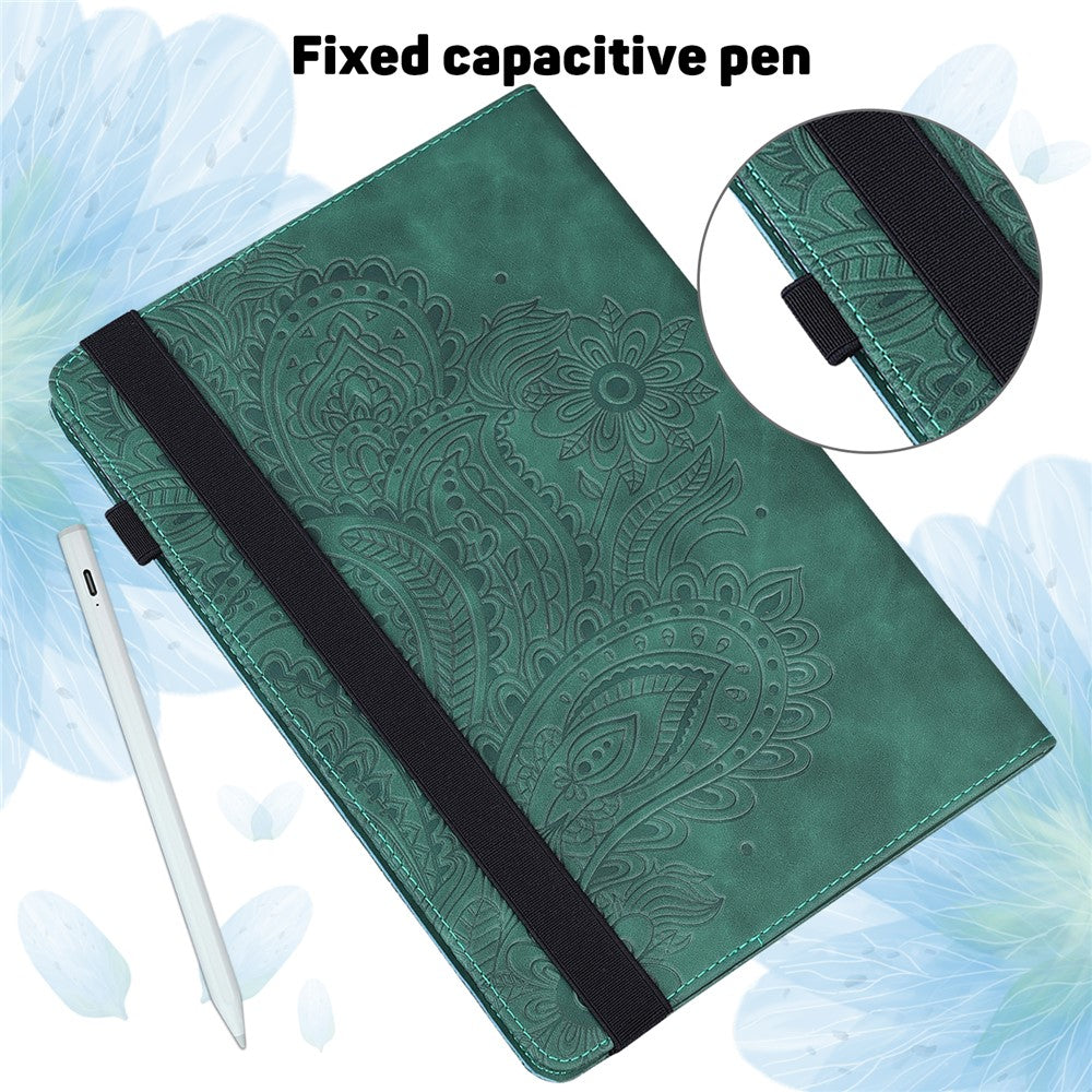 For Amazon Fire Max 11 PU Leather Tablet Case Card Holder Pattern Imprinted Stand Protective Cover