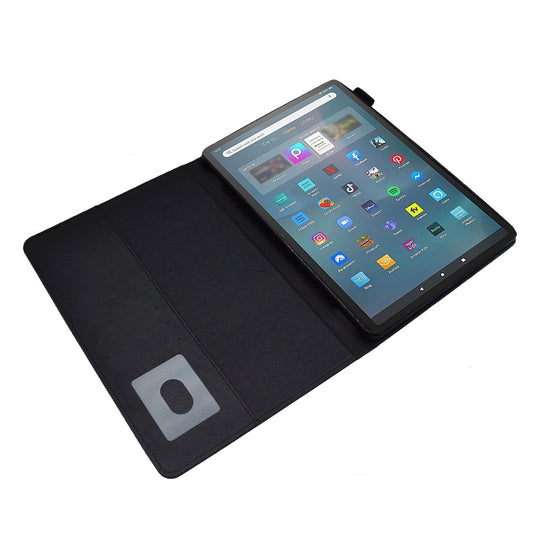 Tablet Case for Amazon Fire Max 11 , Card Holder Cowhide Texture PU Leather Stand Cover