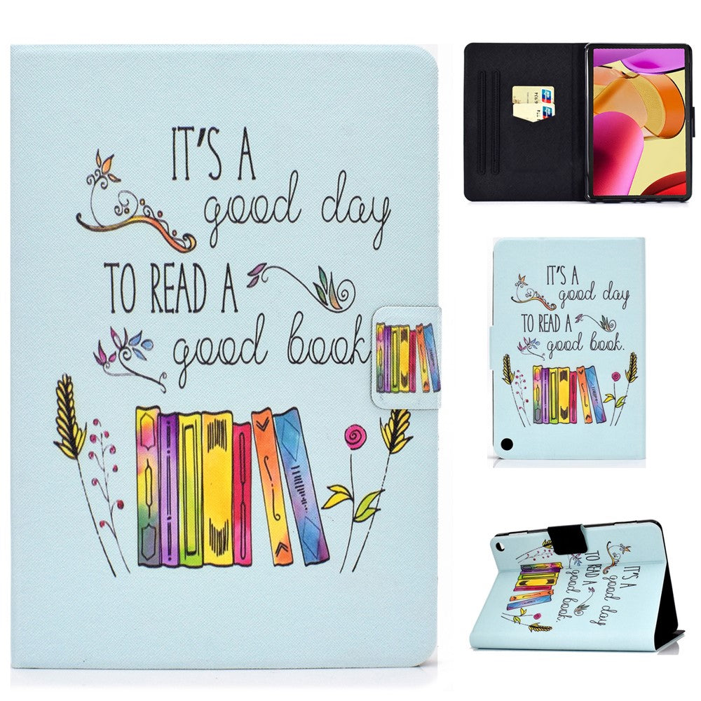 A1 Shockproof Case for Amazon Fire Max 11 PU Leather Cover Pattern Printed Tablet Stand Case with Card Slots