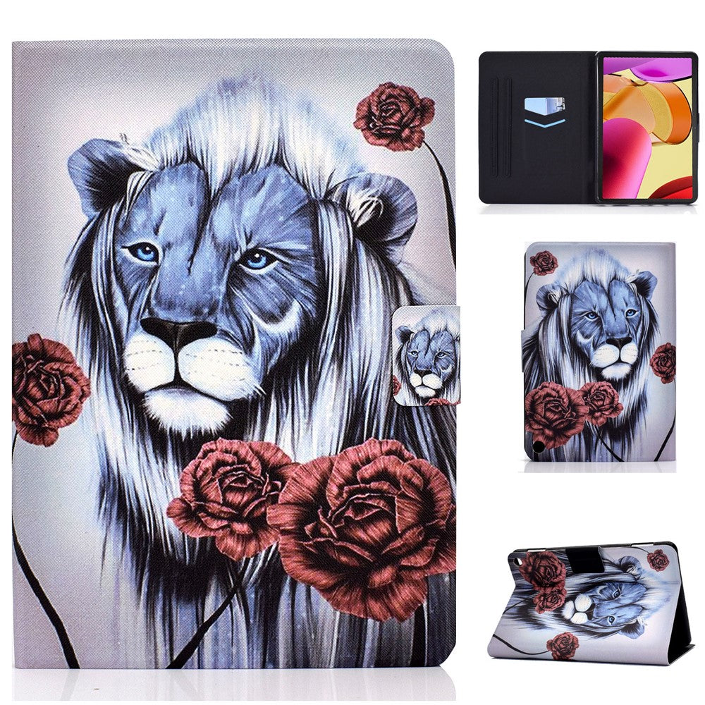 A1 Shockproof Case for Amazon Fire Max 11 PU Leather Cover Pattern Printed Tablet Stand Case with Card Slots
