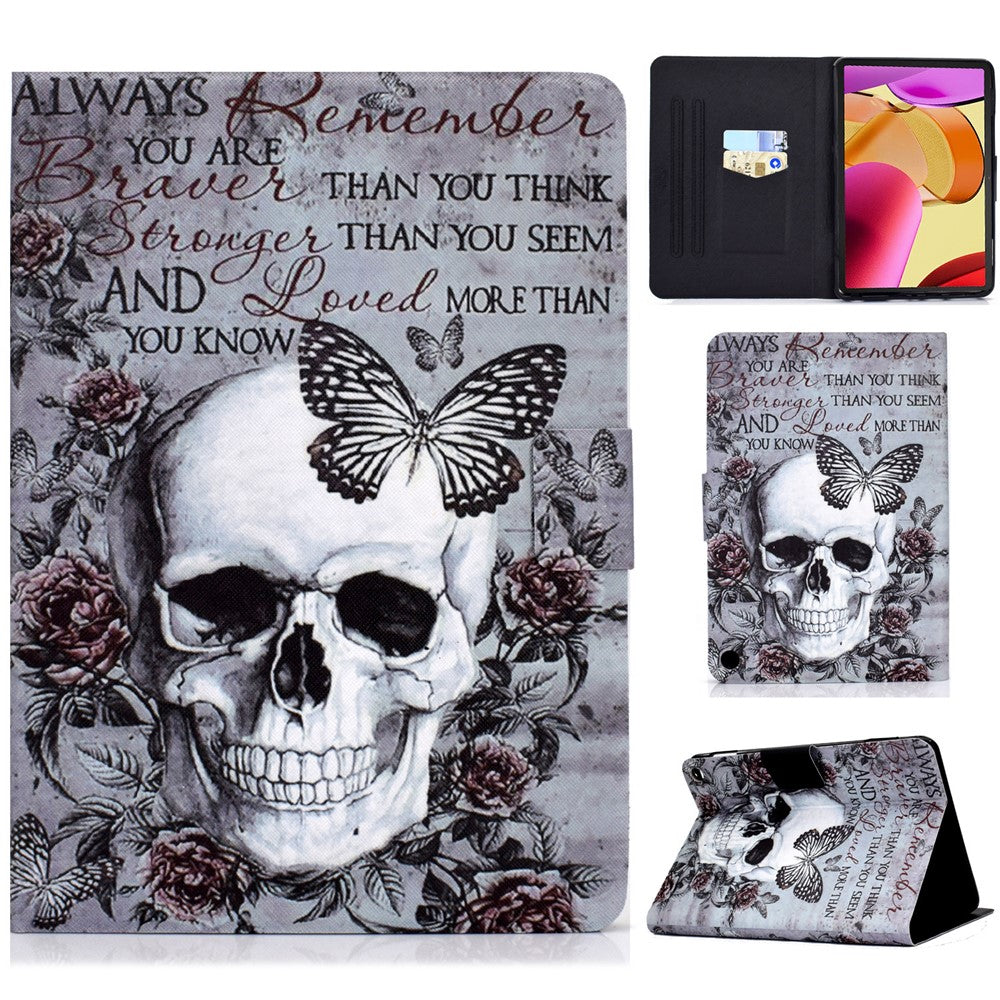 A1 Shockproof Case for Amazon Fire Max 11 PU Leather Cover Pattern Printed Tablet Stand Case with Card Slots