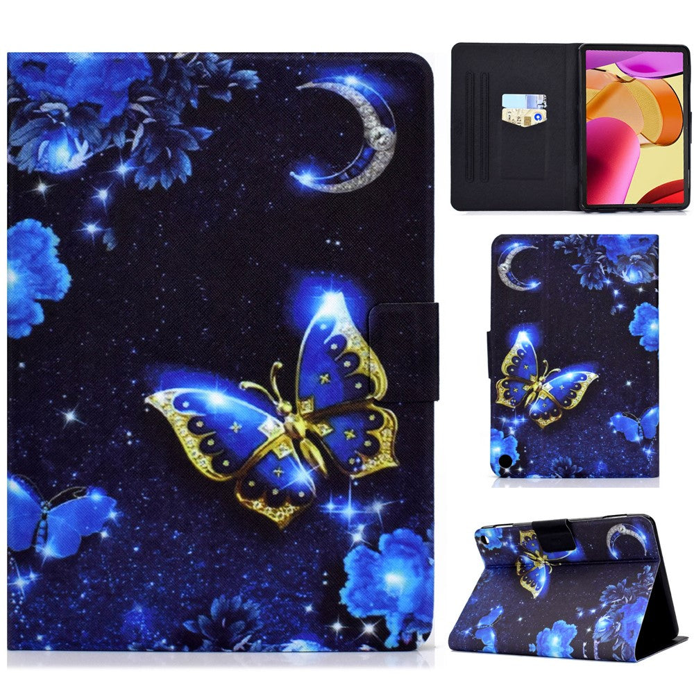 A1 Shockproof Case for Amazon Fire Max 11 PU Leather Cover Pattern Printed Tablet Stand Case with Card Slots