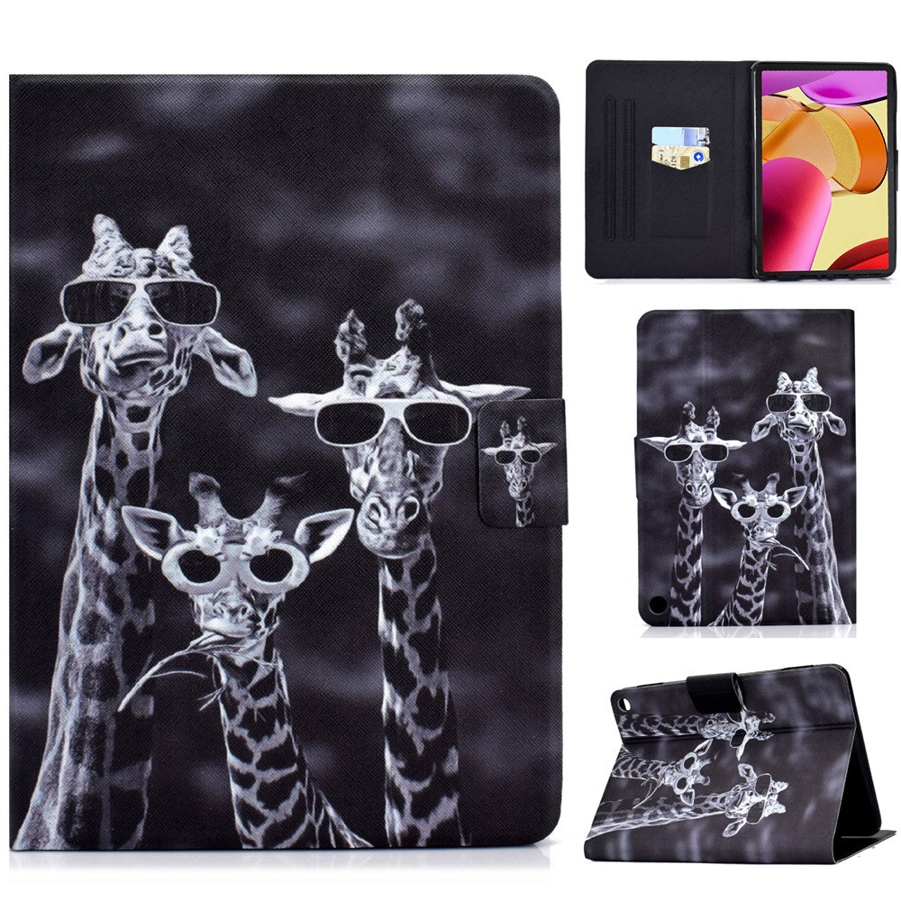 A1 Shockproof Case for Amazon Fire Max 11 PU Leather Cover Pattern Printed Tablet Stand Case with Card Slots