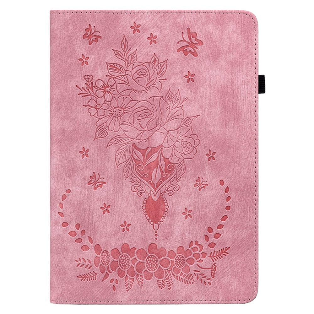 PU Leather Folio Stand Cover for Amazon Fire Max 11 , Imprinted Card Slots Shockproof Tablet Case