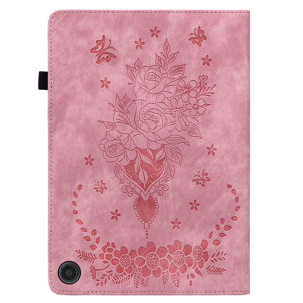 PU Leather Folio Stand Cover for Amazon Fire Max 11 , Imprinted Card Slots Shockproof Tablet Case