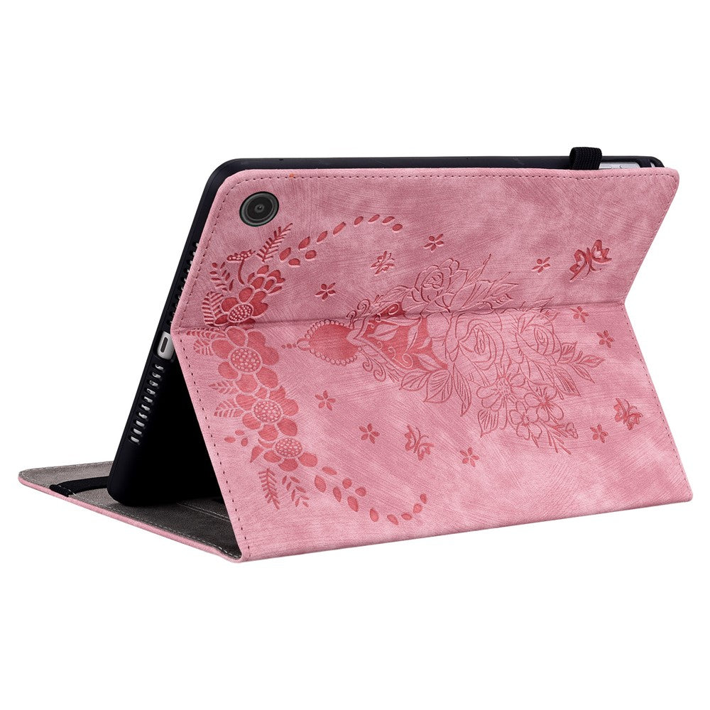 PU Leather Folio Stand Cover for Amazon Fire Max 11 , Imprinted Card Slots Shockproof Tablet Case