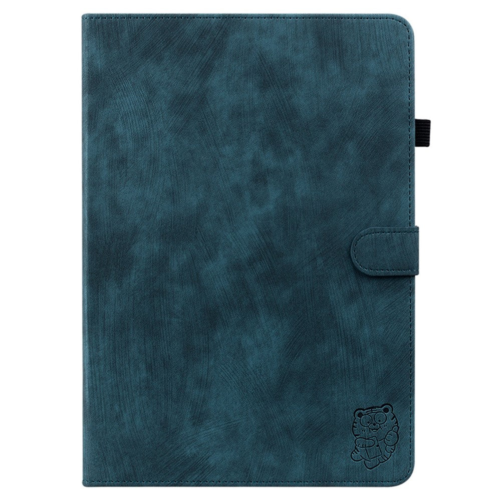 For Amazon Fire Max 11 Anti-Slip Stand Cover PU Leather Cute Tiger Pattern Card Slots Tablet Case
