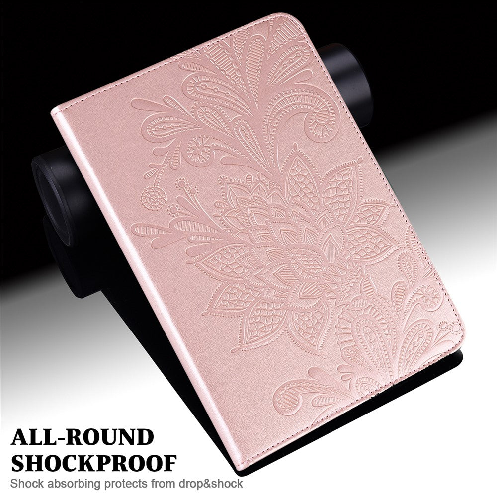 For Amazon Fire Max 11 Stand Tablet Leather Case Flower Imprinting Wallet Tablet Cover