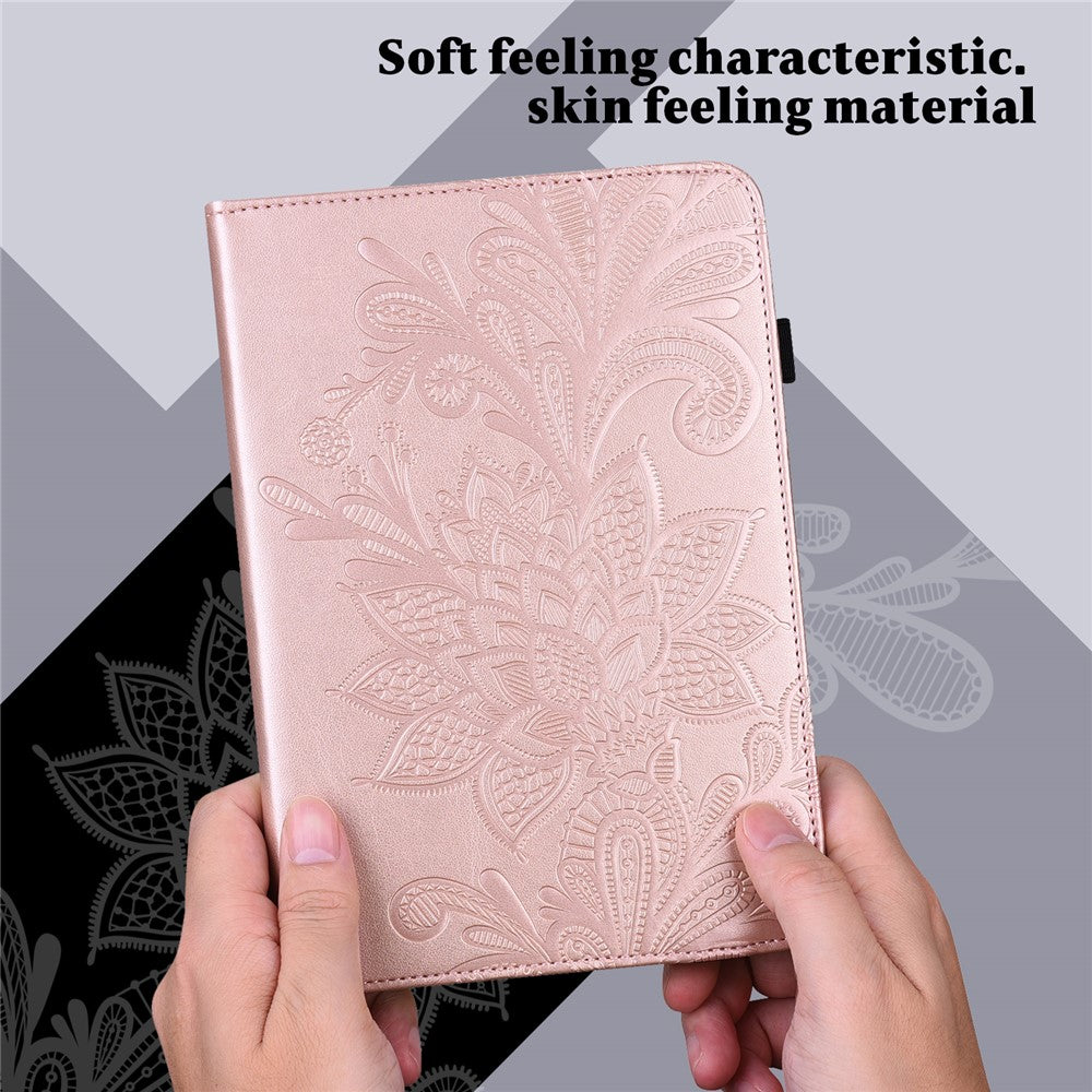 For Amazon Fire Max 11 Stand Tablet Leather Case Flower Imprinting Wallet Tablet Cover