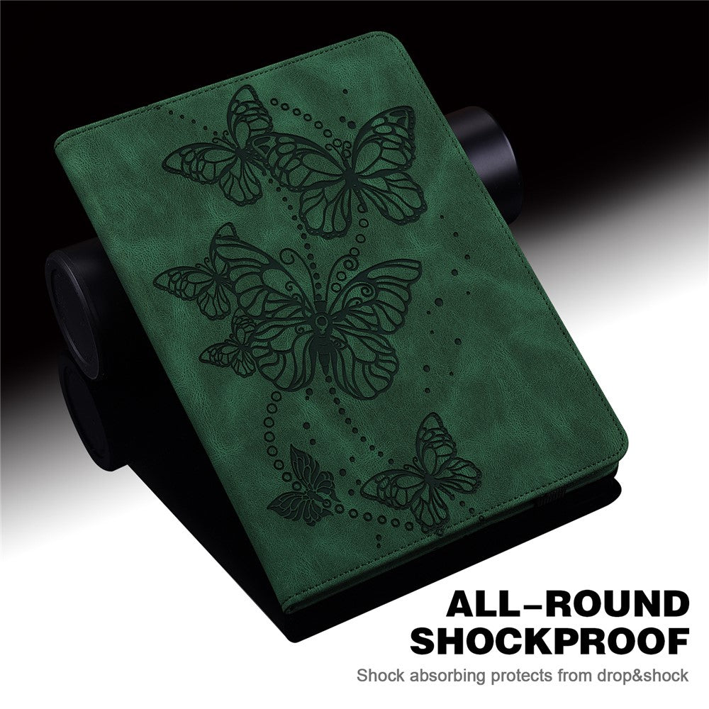For Amazon Fire Max 11 PU Leather Wallet Tablet Case Imprinted Butterfly Stand Tablet Cover