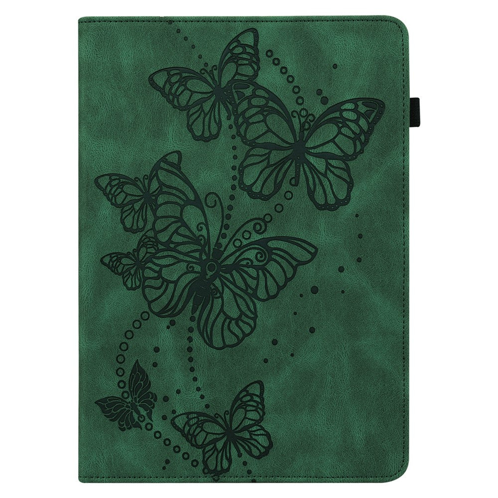 For Amazon Fire Max 11 PU Leather Wallet Tablet Case Imprinted Butterfly Stand Tablet Cover