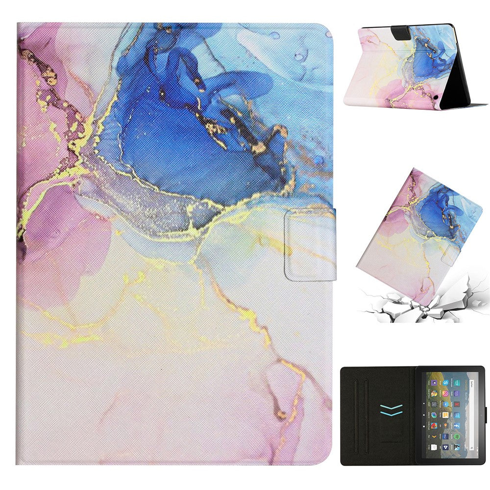 For Amazon Fire Max 11 Smart Tablet Case PU Leather Pattern Printing Stand Cover with Card Holder