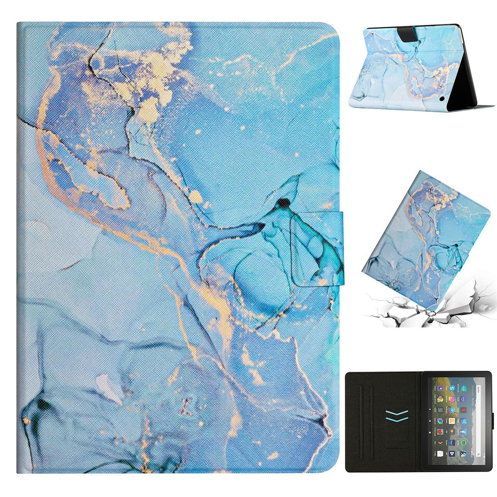 For Amazon Fire Max 11 Smart Tablet Case PU Leather Pattern Printing Stand Cover with Card Holder