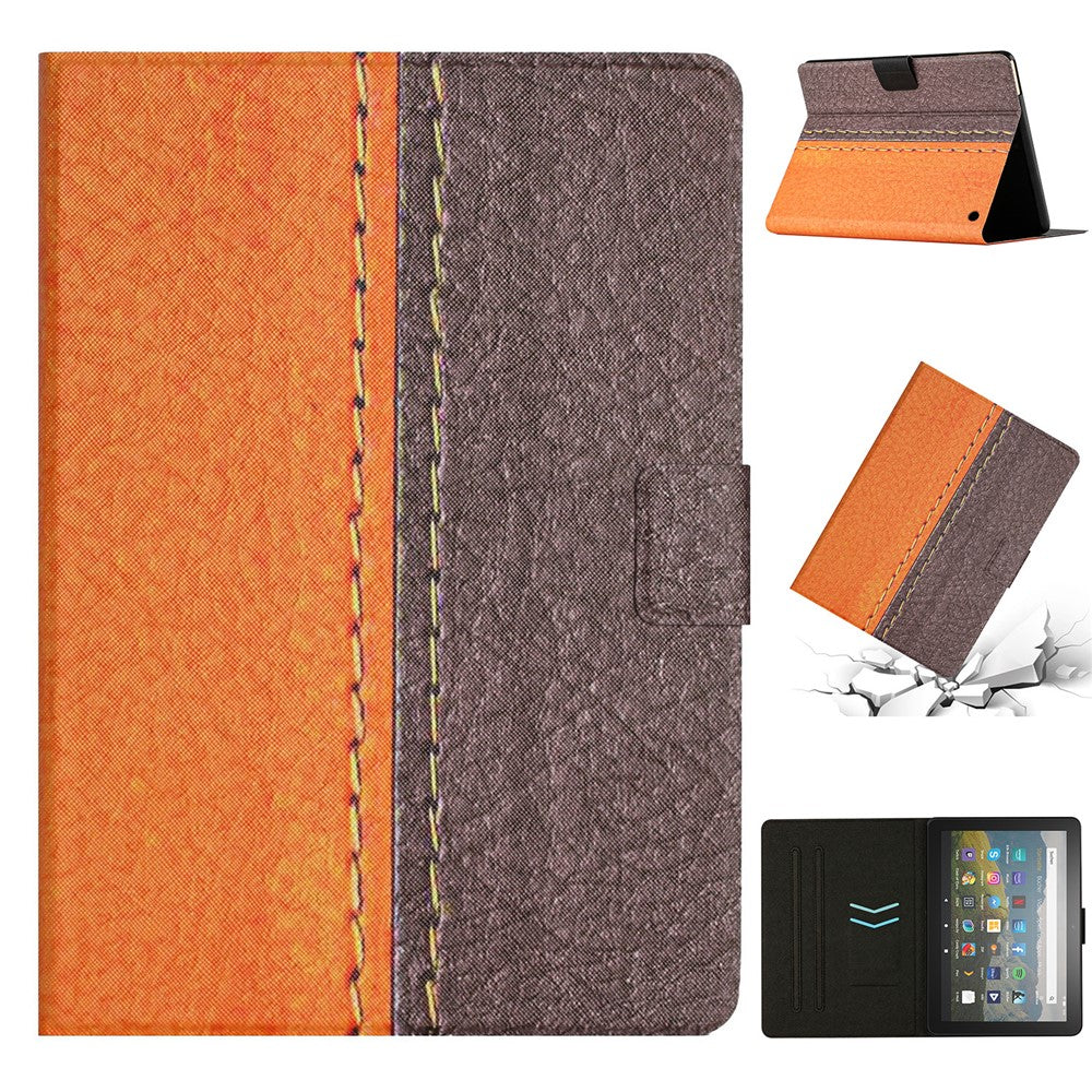 For Amazon Fire Max 11 Smart Tablet Case PU Leather Pattern Printing Stand Cover with Card Holder