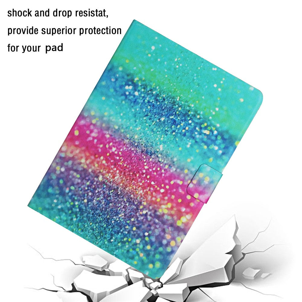 For Amazon Fire Max 11 PU Leather Stand Cover Pattern Printing Auto Wake / Sleep Tablet Case with Card Holder