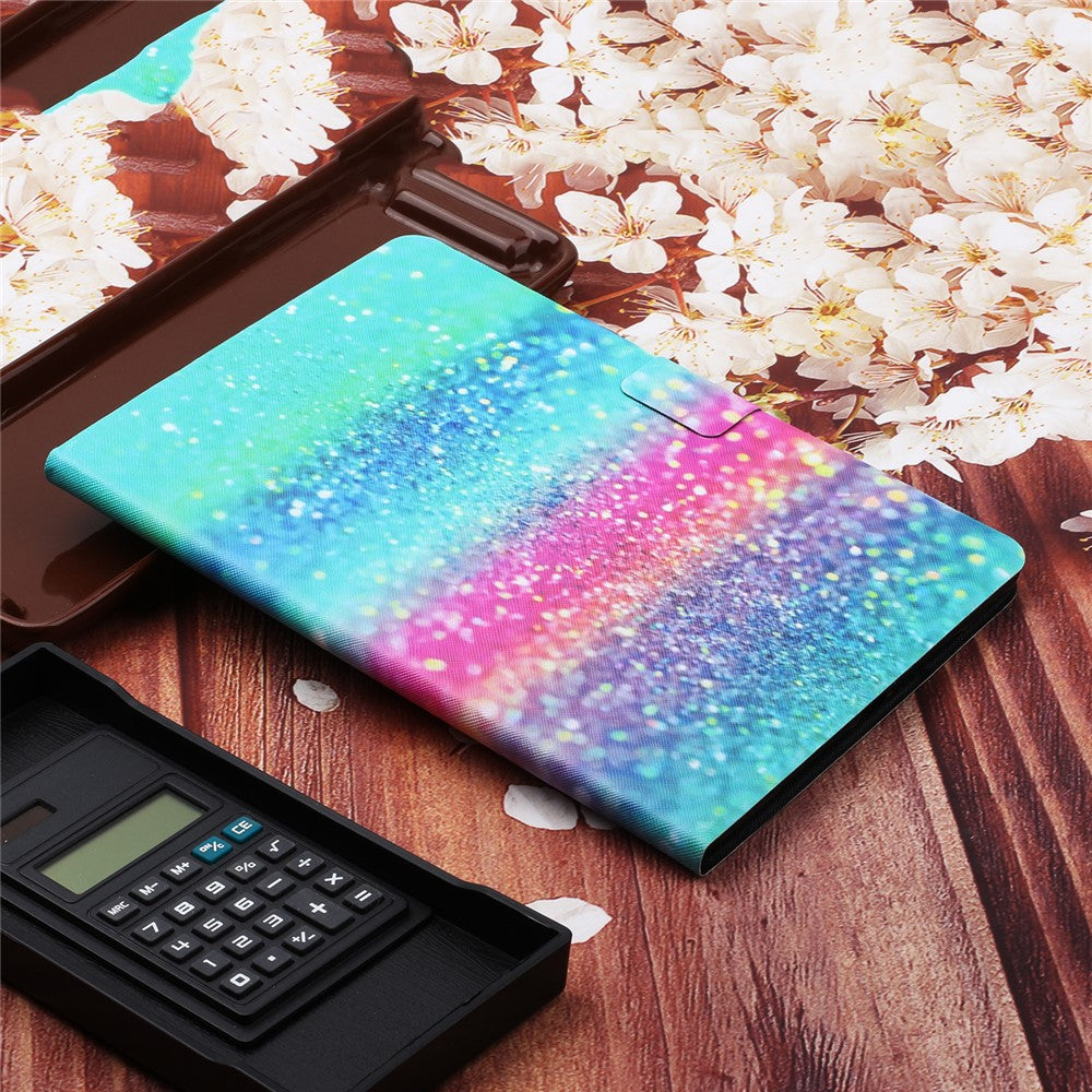 For Amazon Fire Max 11 PU Leather Stand Cover Pattern Printing Auto Wake / Sleep Tablet Case with Card Holder
