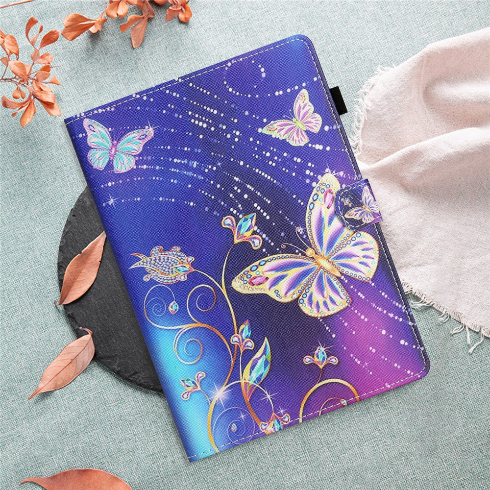 For Amazon Fire Max 11 PU Leather Pattern Printing Case Stand Card Holder Tablet Cover with Auto Sleep / Wake