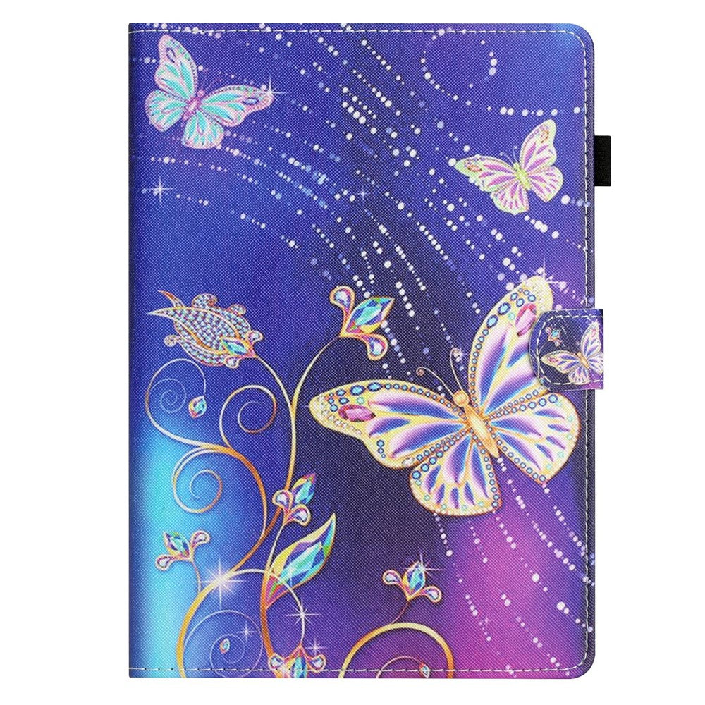 For Amazon Fire Max 11 PU Leather Pattern Printing Case Stand Card Holder Tablet Cover with Auto Sleep / Wake