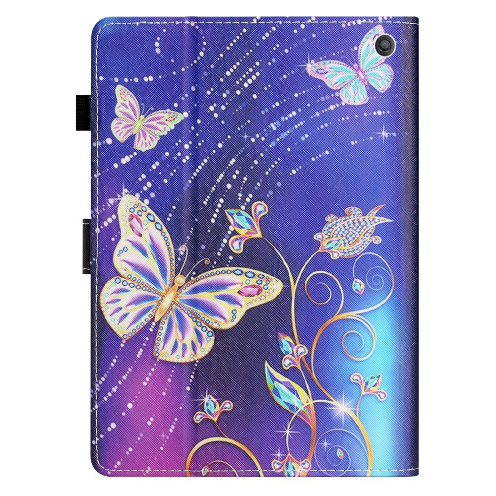 For Amazon Fire Max 11 PU Leather Pattern Printing Case Stand Card Holder Tablet Cover with Auto Sleep / Wake