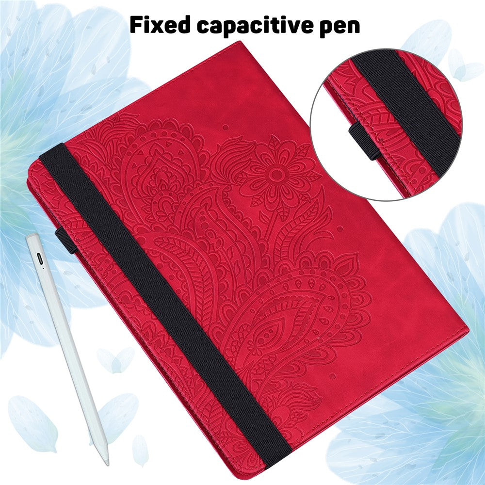 For Amazon Kindle Paperwhite 6 (2022) PU Leather E-Reader Case Pattern Imprinted Card Holder Stand Cover