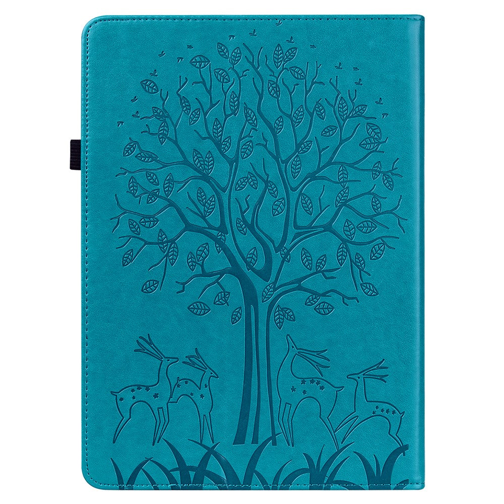 For Amazon Kindle Paperwhite 6 (2022) PU Leather Tablet Case Tree Deer Imprinted Stand Cover with Card Holder