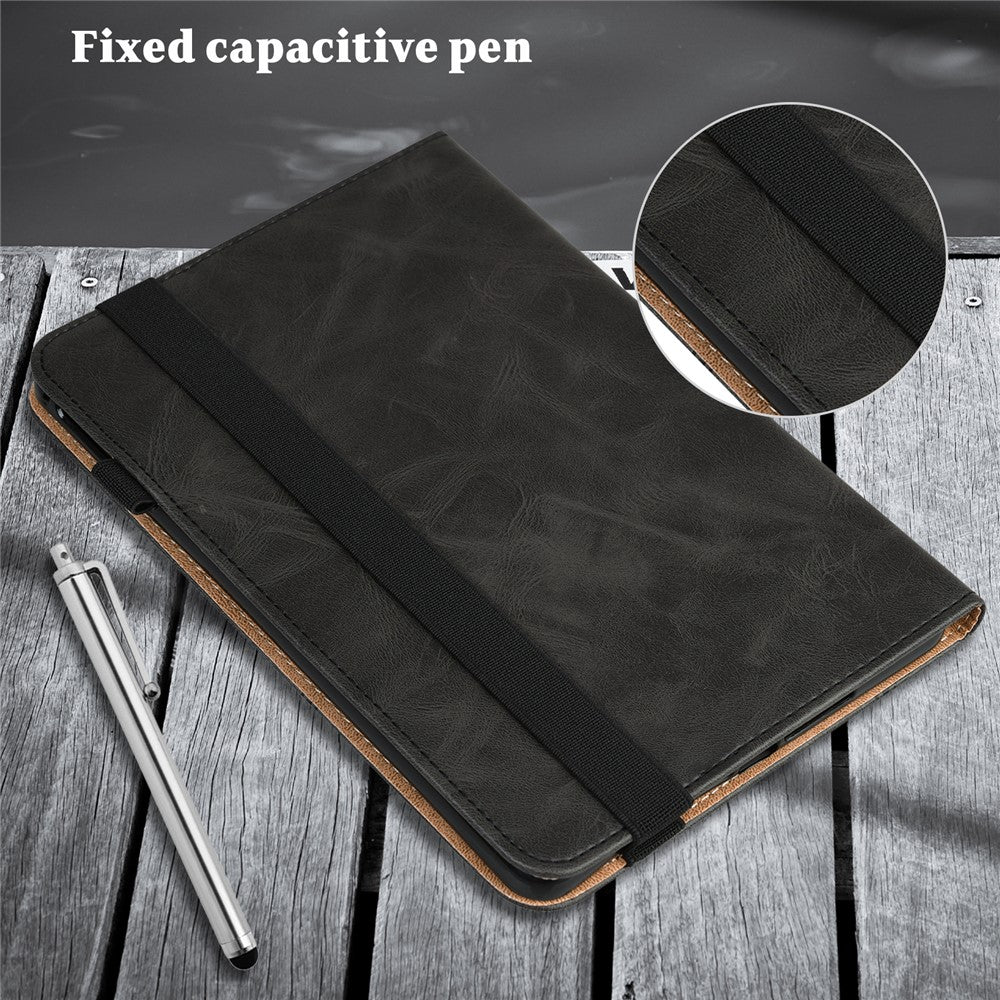 For Amazon Kindle Paperwhite 6 (2022) Line Imprinted PU Case Shockproof Tablet Cover with Card Slots