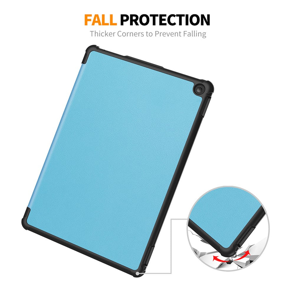 ENKAY HAT PRINCE Trifold Stand Cover for Amazon Fire HD 10 (2023) , PU Leather+PC Auto Wake / Sleep Tablet Case