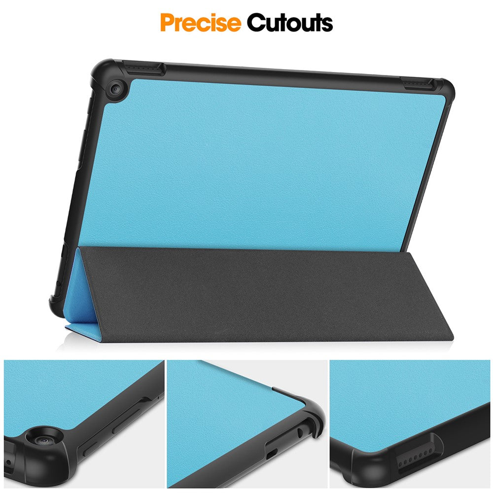 ENKAY HAT PRINCE Trifold Stand Cover for Amazon Fire HD 10 (2023) , PU Leather+PC Auto Wake / Sleep Tablet Case