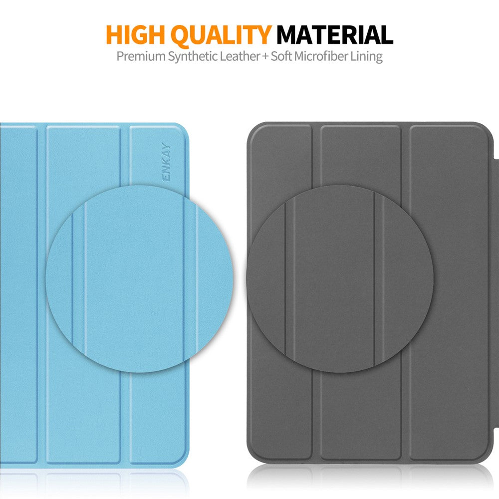 ENKAY HAT PRINCE Trifold Stand Cover for Amazon Fire HD 10 (2023) , PU Leather+PC Auto Wake / Sleep Tablet Case