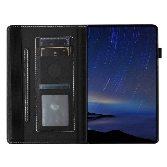 For Amazon Kindle Paperwhite 5 (2021) PU Leather Tablet Protective Case Pattern Printing Anti-drop Tablet Stand Shell