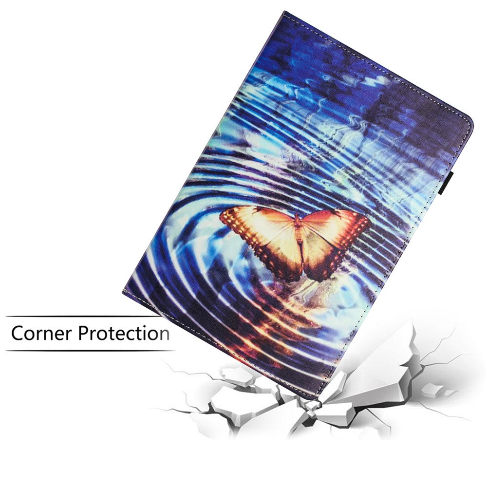For Amazon Kindle Paperwhite 5 (2021) PU Leather Tablet Protective Case Pattern Printing Anti-drop Tablet Stand Shell