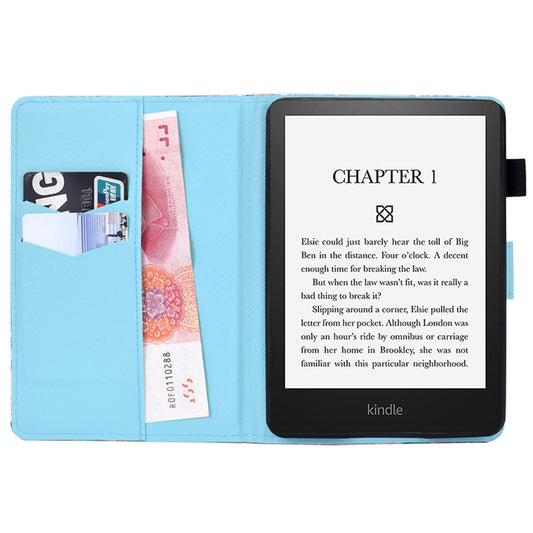 For Amazon Kindle Paperwhite 5 (2021) Case Stylish Pattern Leather Wallet E-reader Cover