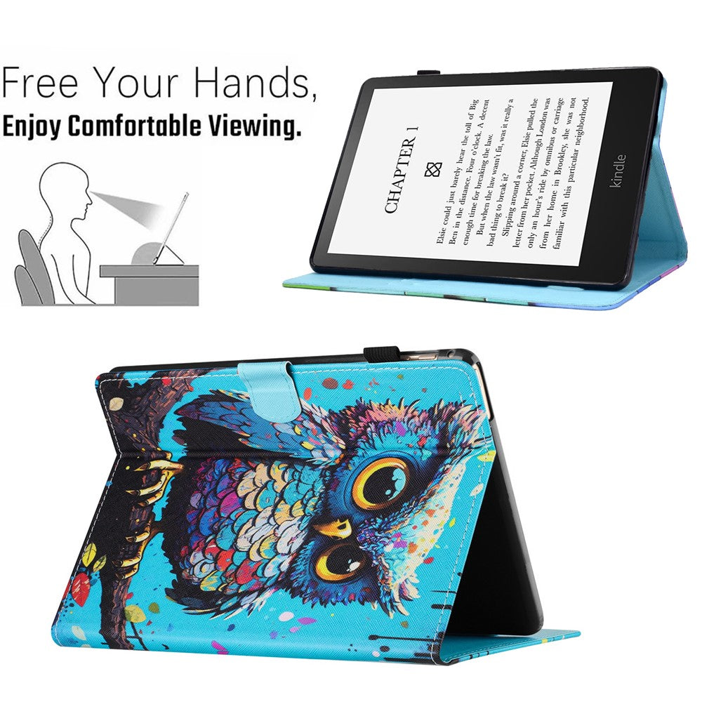 For Amazon Kindle Paperwhite 5 (2021) Case Stylish Pattern Leather Wallet E-reader Cover