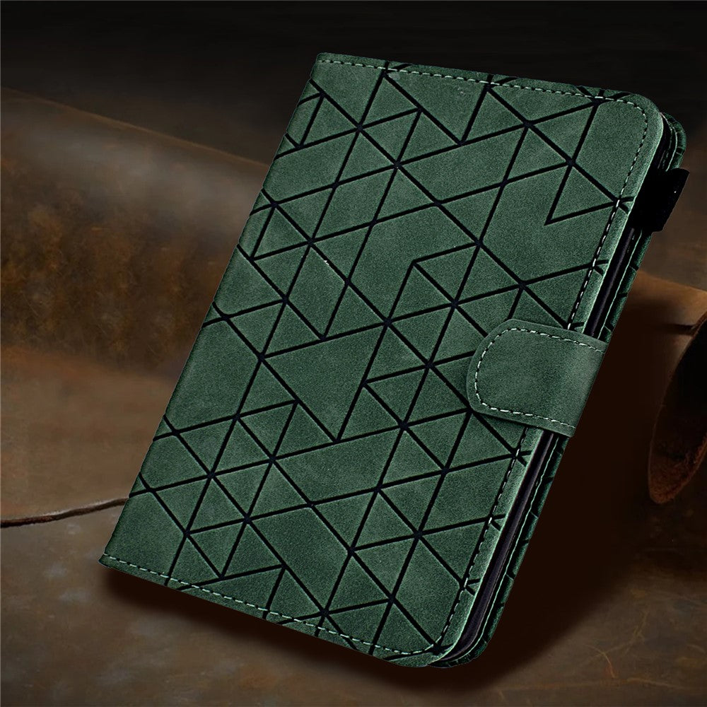 For Amazon Kindle 11th (2024) / 6'' (2022) Case Anti-Drop PU Leather Rhombus Pattern Stand E-Reader Cover