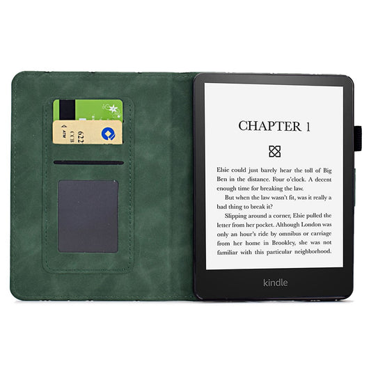For Amazon Kindle 11th (2024) / 6'' (2022) Case Anti-Drop PU Leather Rhombus Pattern Stand E-Reader Cover