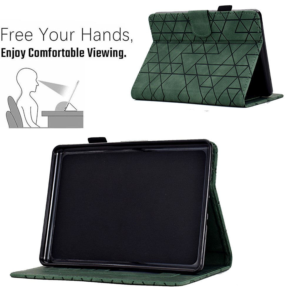 For Amazon Kindle 11th (2024) / 6'' (2022) Case Anti-Drop PU Leather Rhombus Pattern Stand E-Reader Cover