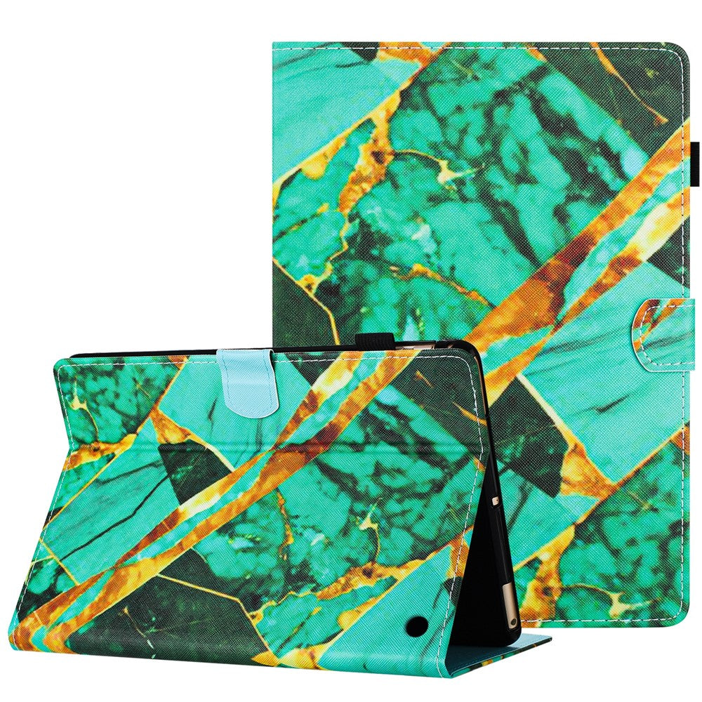 For Amazon Fire 7 (2022) Leather Smart Case Pattern Tablet Cover with Card Holder