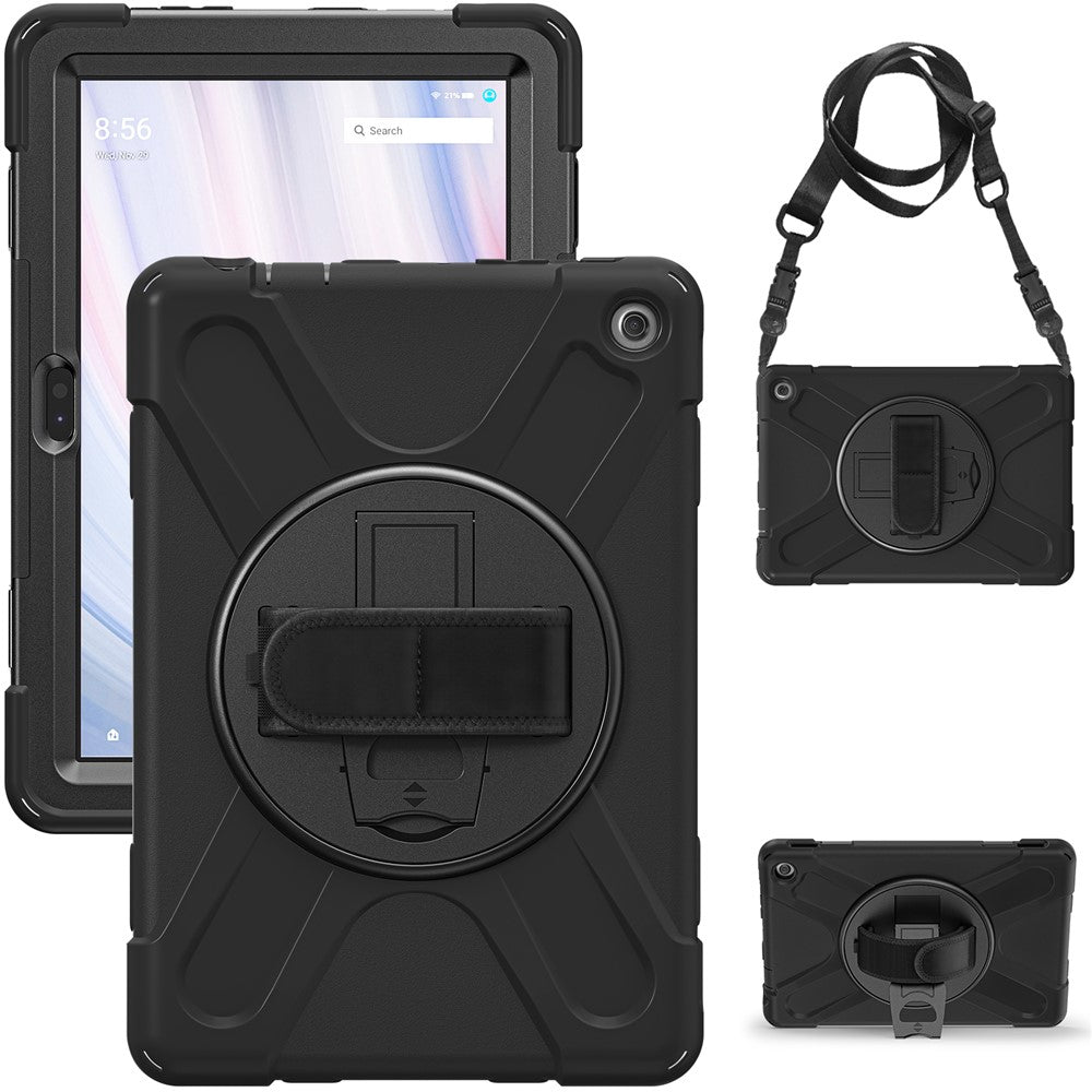 For Amazon Fire HD 10 (2023) Protective Cover Kickstand Tablet Case with Hand Strap / Shoulder Strap