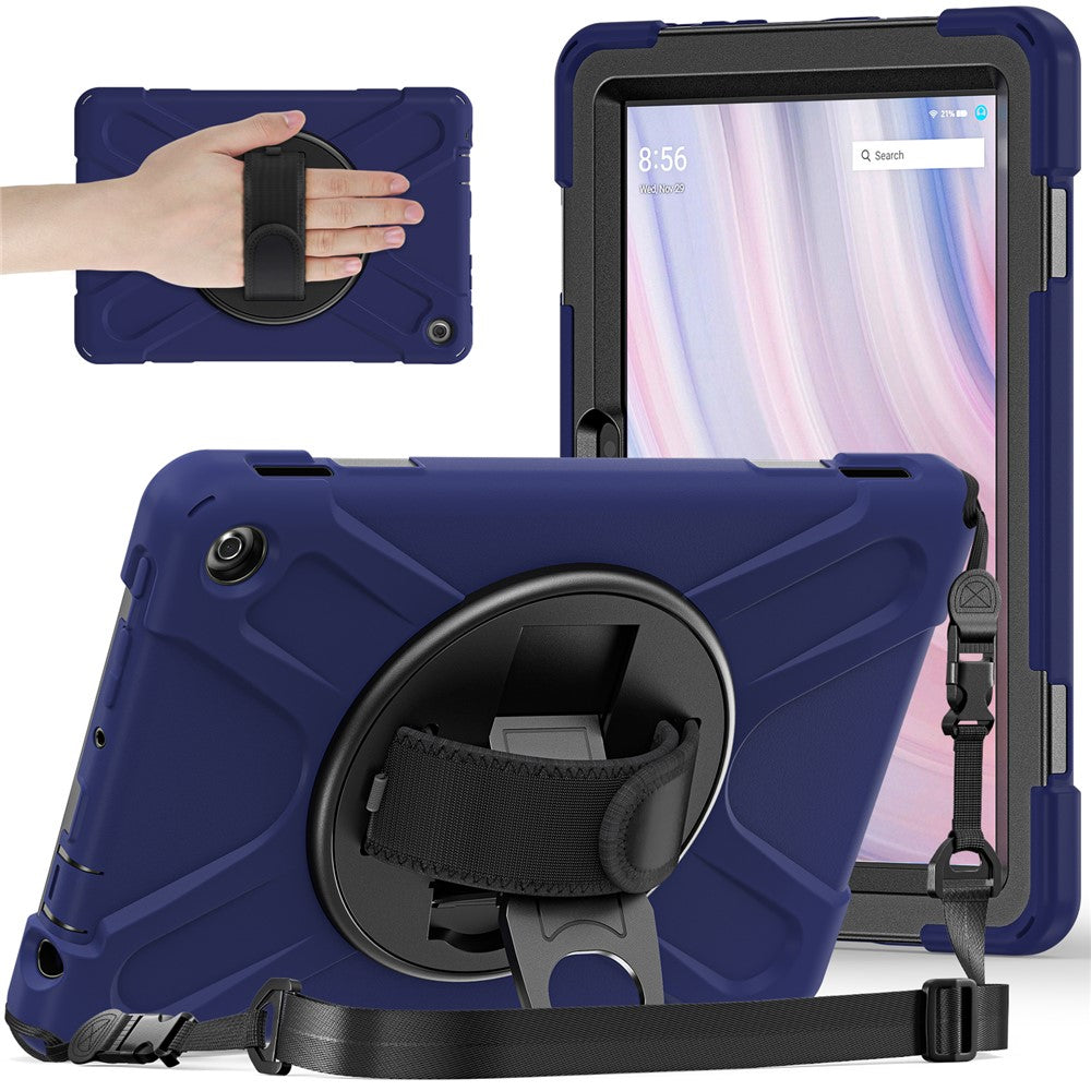 For Amazon Fire HD 10 (2023) Protective Cover Kickstand Tablet Case with Hand Strap / Shoulder Strap