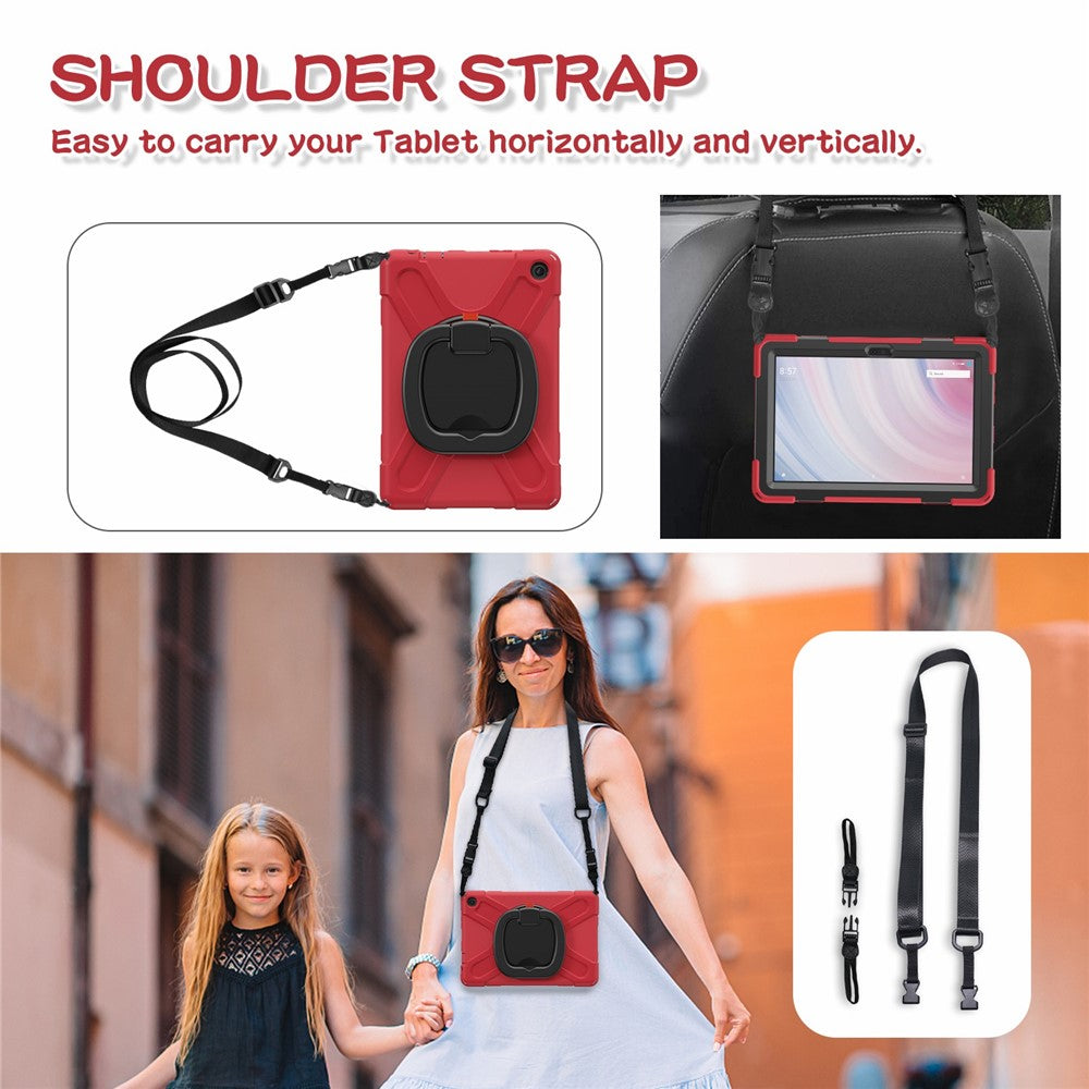 For Amazon Fire HD 10 (2023) Case Kickstand Rugged Tablet Cover with Shoulder Strap