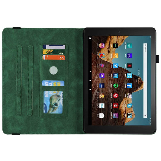 For Amazon Fire HD 10 (2023) Leather Case Card Holder Stand Tablet Cover