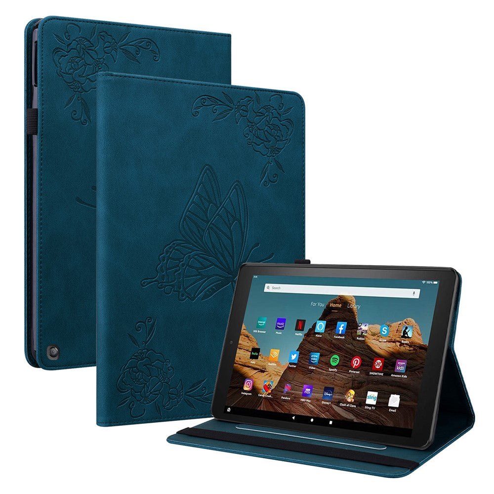 For Amazon Fire HD 10 (2023) Leather Case Card Holder Stand Tablet Cover