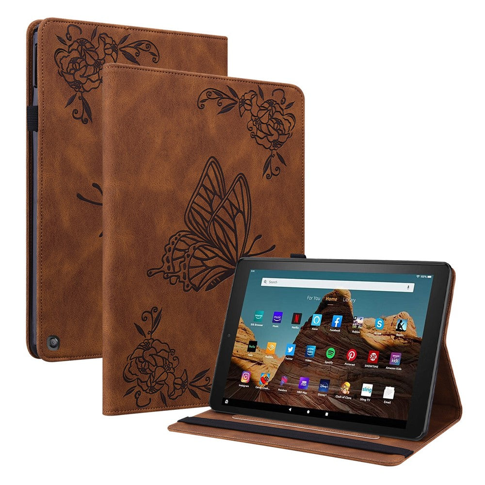For Amazon Fire HD 10 (2023) Leather Case Card Holder Stand Tablet Cover