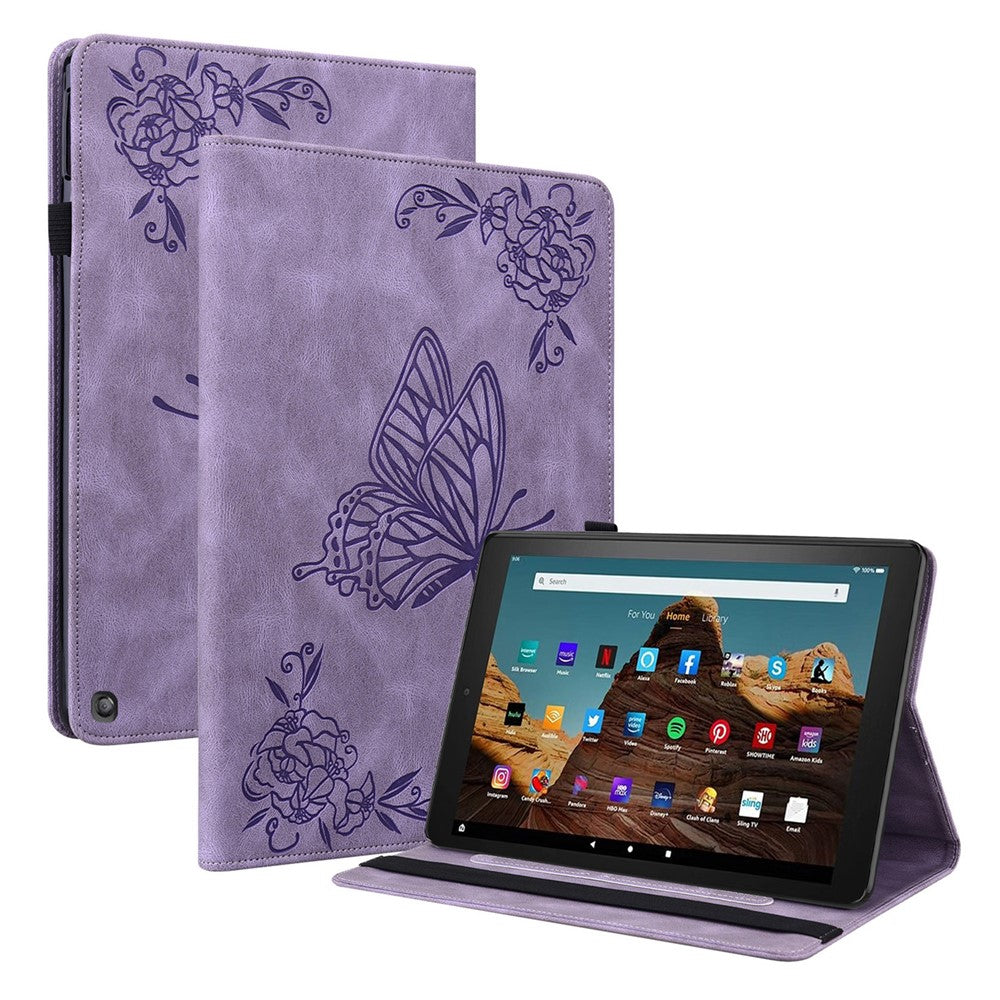For Amazon Fire HD 10 (2023) Leather Case Card Holder Stand Tablet Cover